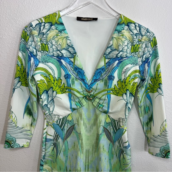 ROBERTO CAVALLI vintage Y2K V neck top - Picture 3 of 10